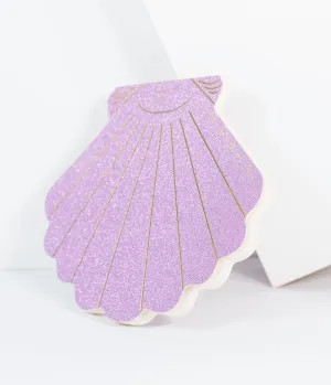 Purple Sparkle Seashell Paper Notebook