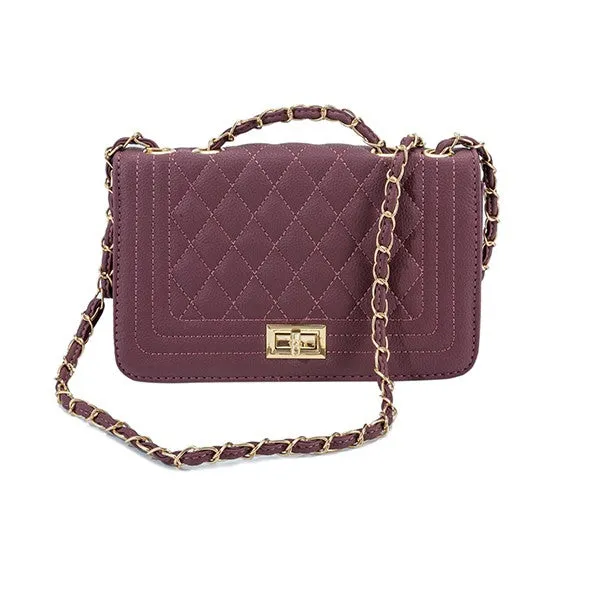 Quilted PU Leather Chain Fashion Bag