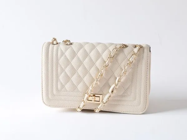 Quilted PU Leather Chain Fashion Bag