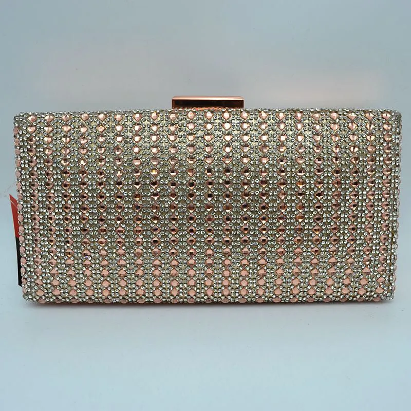 "Beth" Rectangular Jeweled Clutch