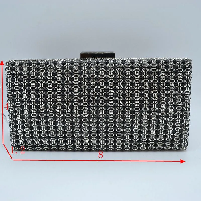 "Beth" Rectangular Jeweled Clutch