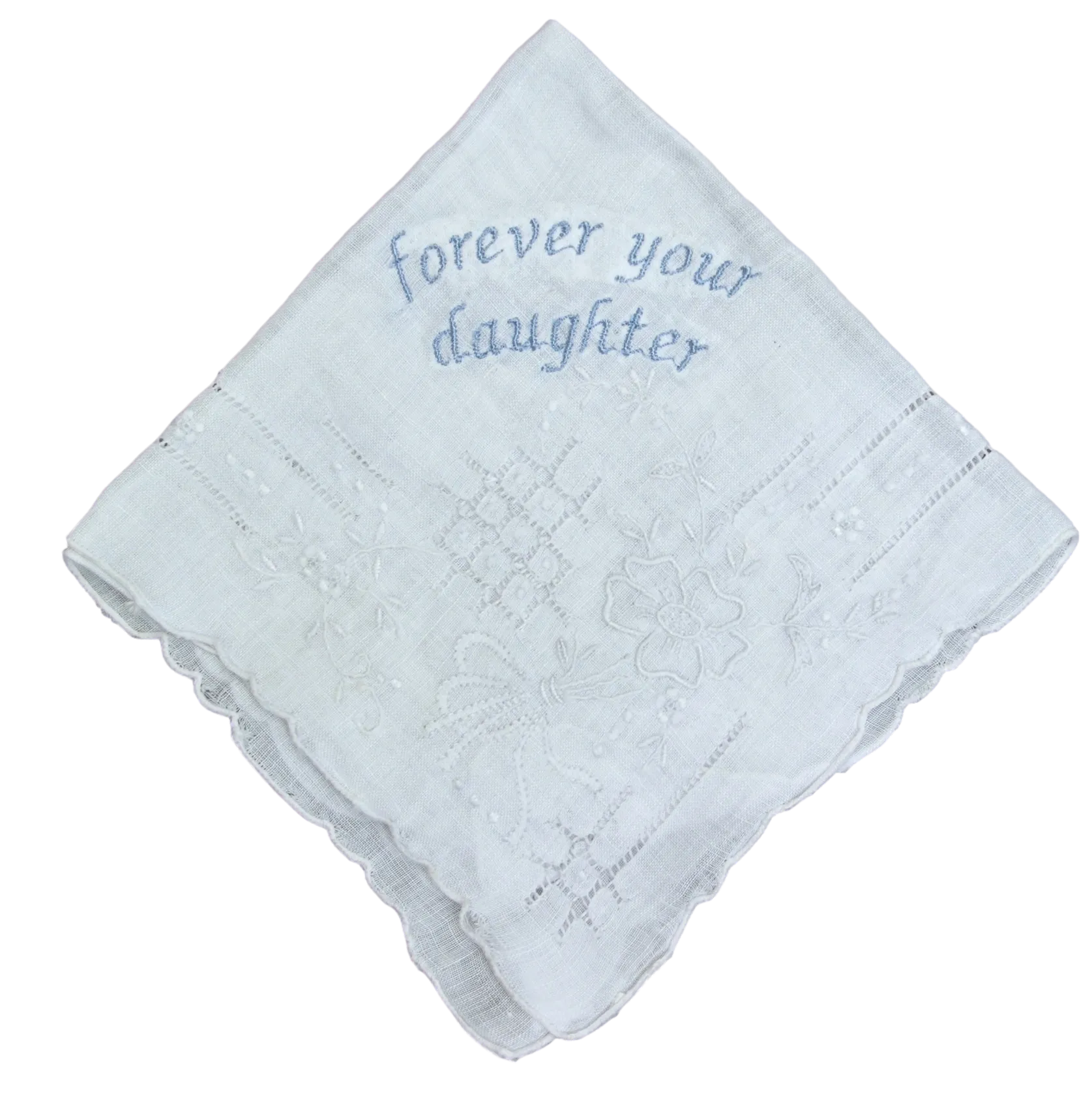 "Forever Your Daughter” Wedding hankie