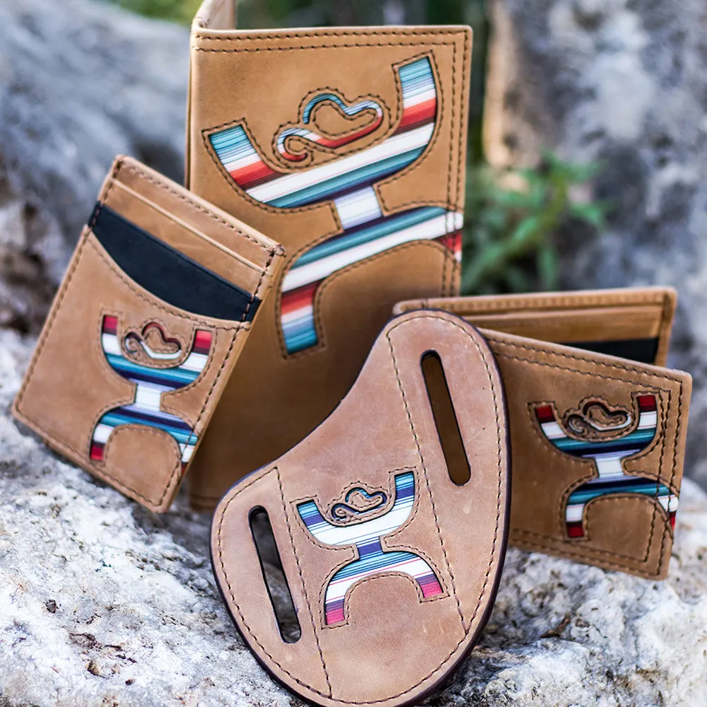 "Hooey Original " Rodeo Wallet Tan w/Sunset Serape Print