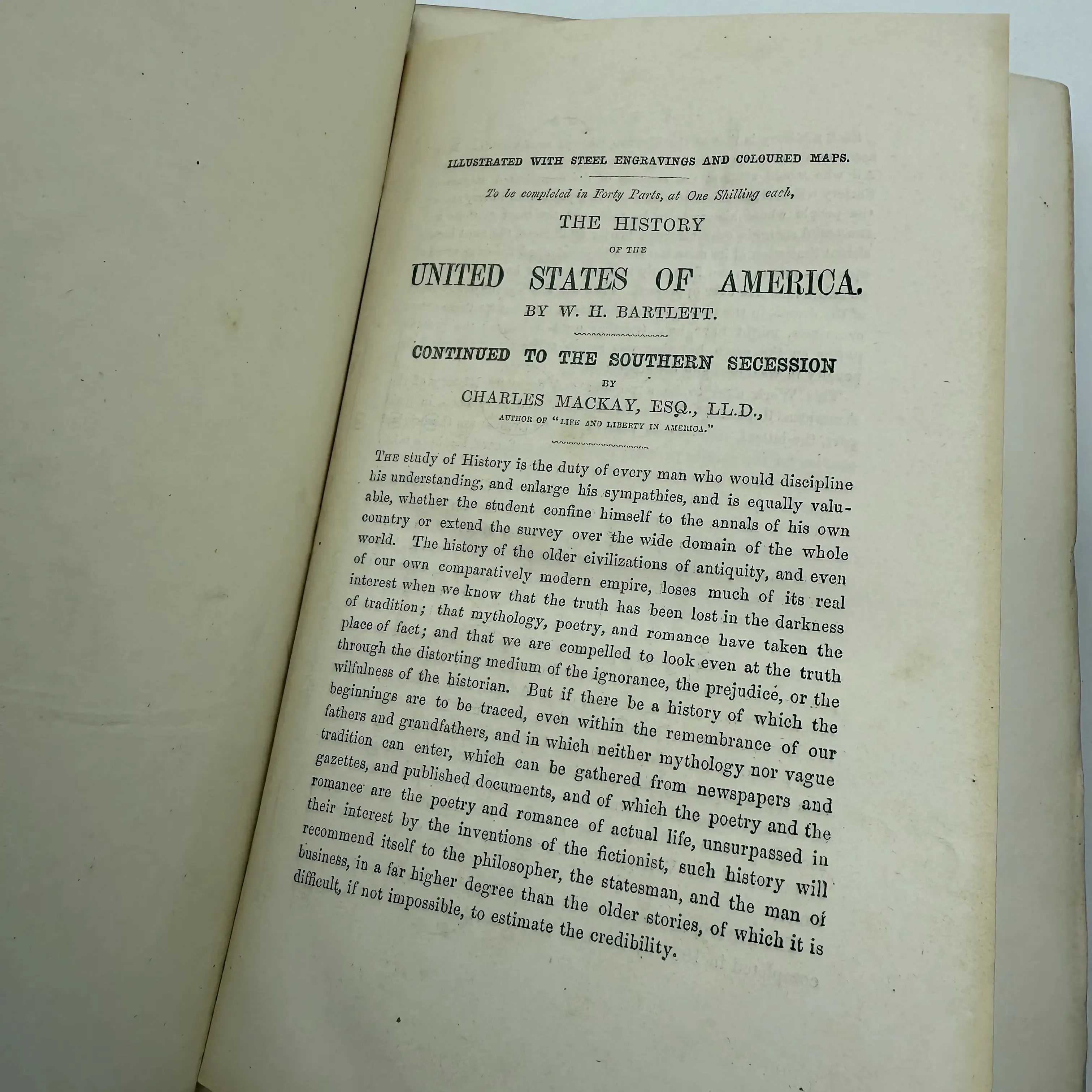 "The History Of The United States Of America" by Charles Mackay — Complete eight volume set