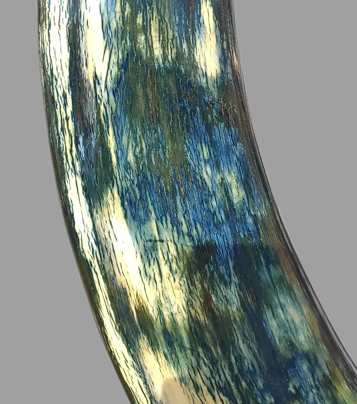 Rare Blue Mammoth Tusk, 8'2"