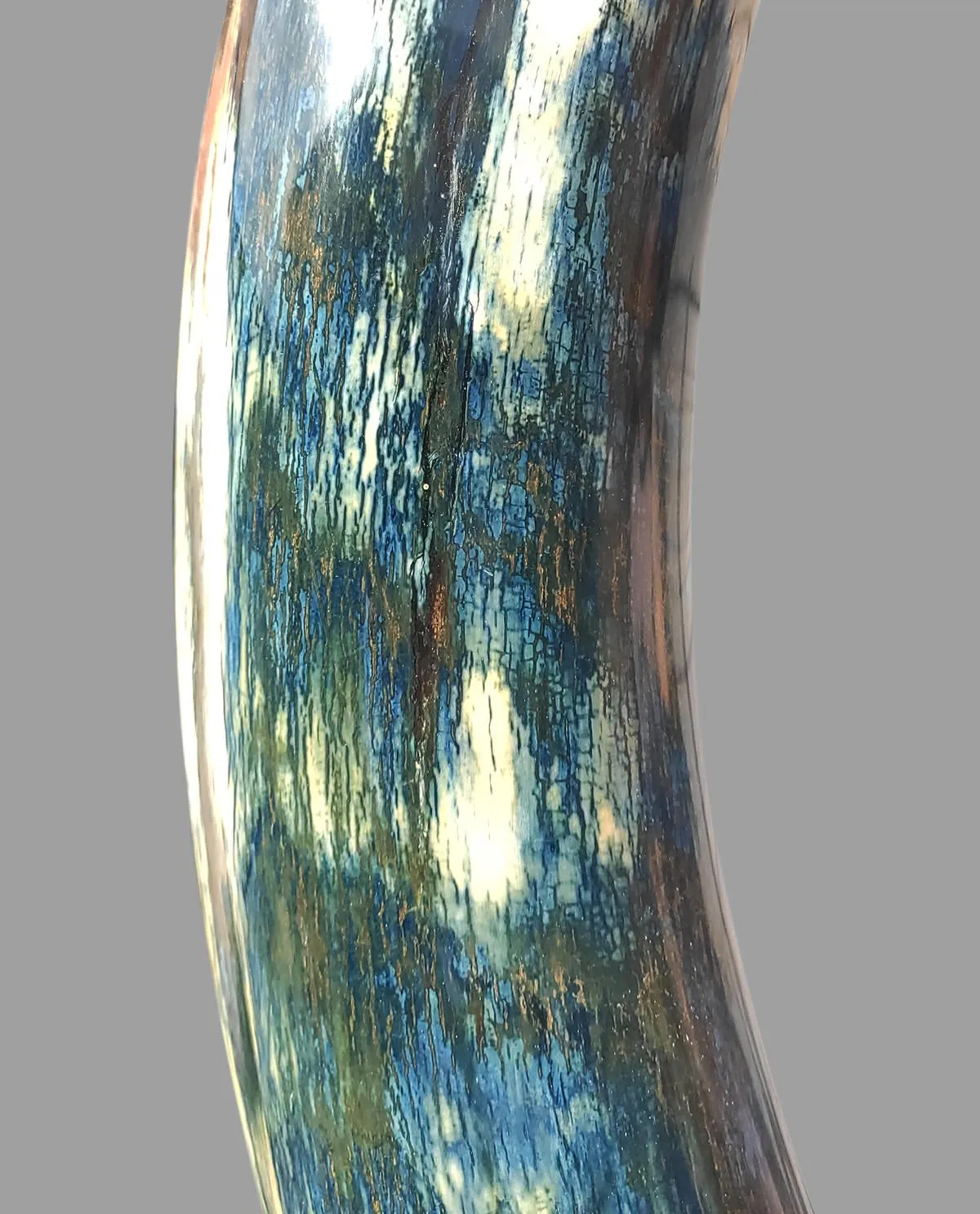 Rare Blue Mammoth Tusk, 8'2"