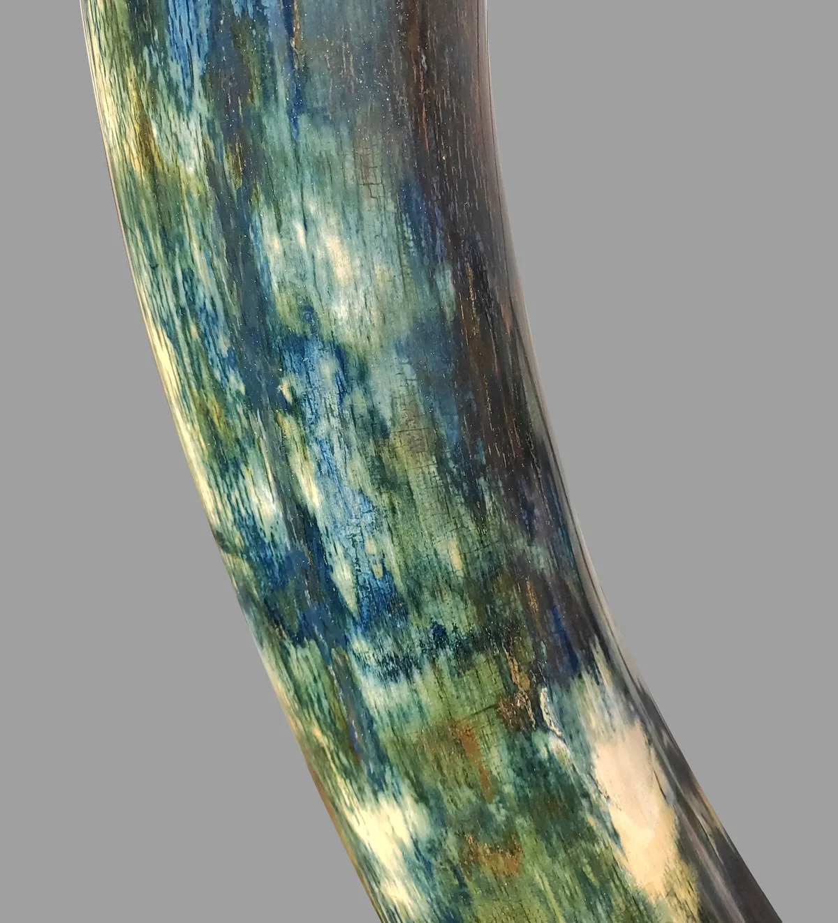 Rare Blue Mammoth Tusk, 8'2"