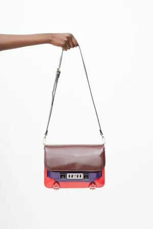 Red & Purple PS11 Leather Bag