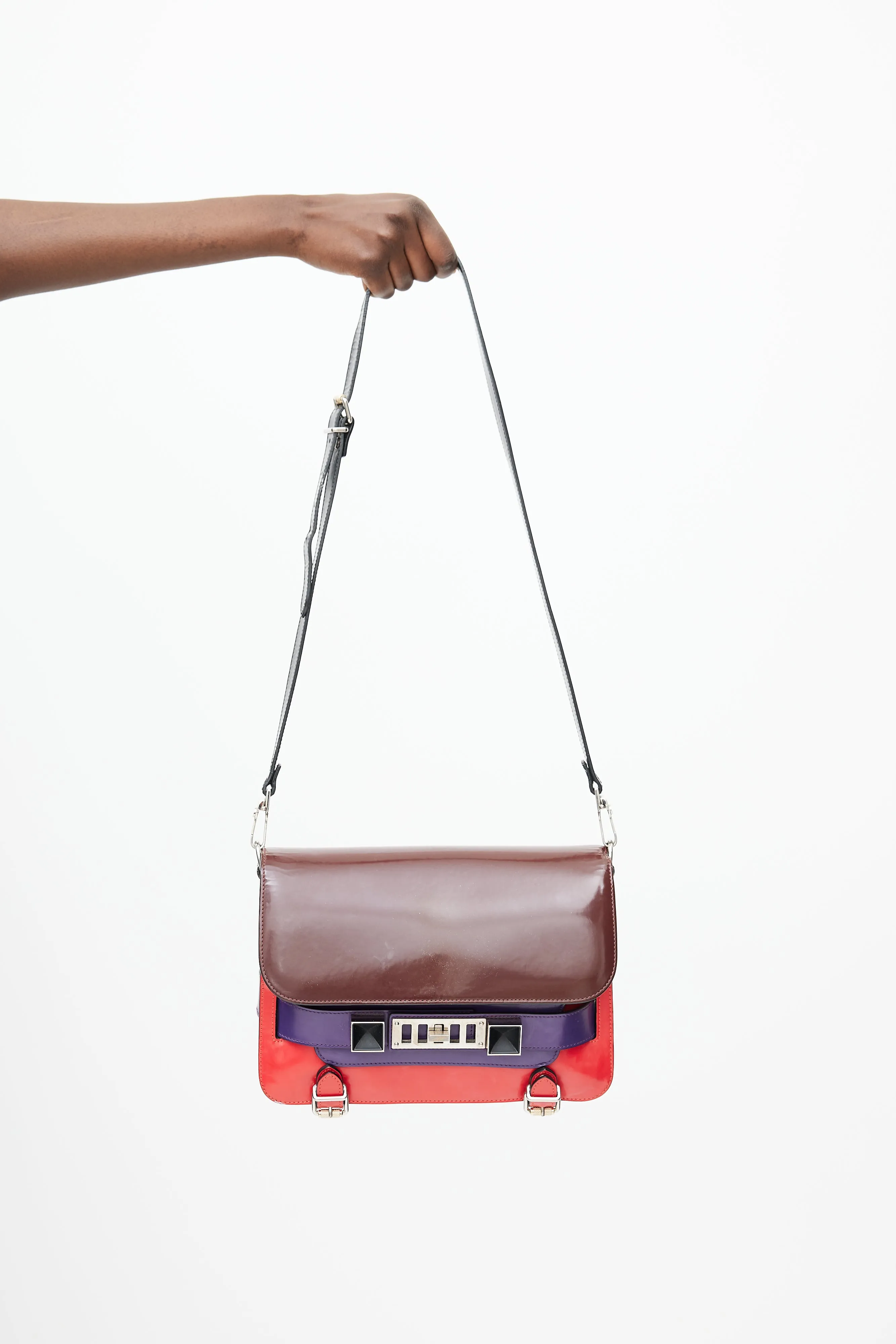 Red & Purple PS11 Leather Bag