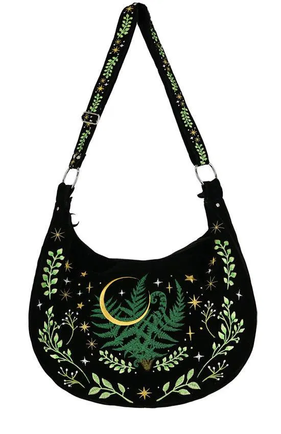 Restyle - HERBAL Hobo Bag Fern Embroidery -  Work / Travel Bag