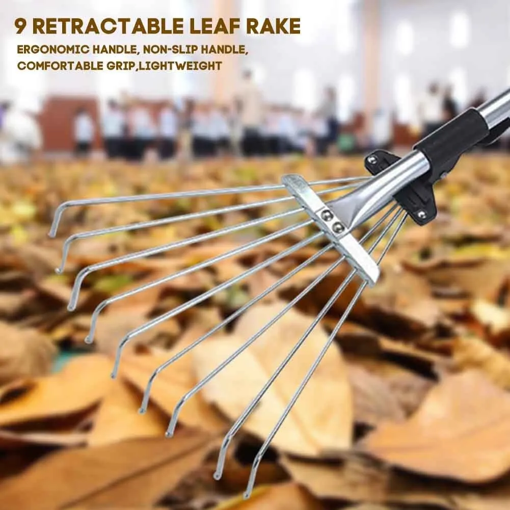 Retractable & Lightweight Mini Garden Rake