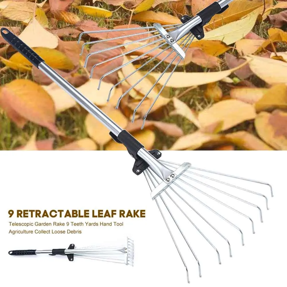 Retractable & Lightweight Mini Garden Rake