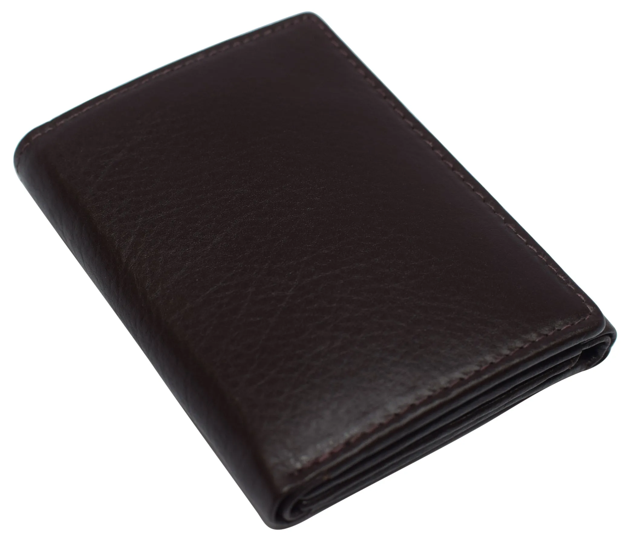 RFID Leather Trifold Wallet with 9 Card Slots 2 Note Pocket & 2 ID Windows