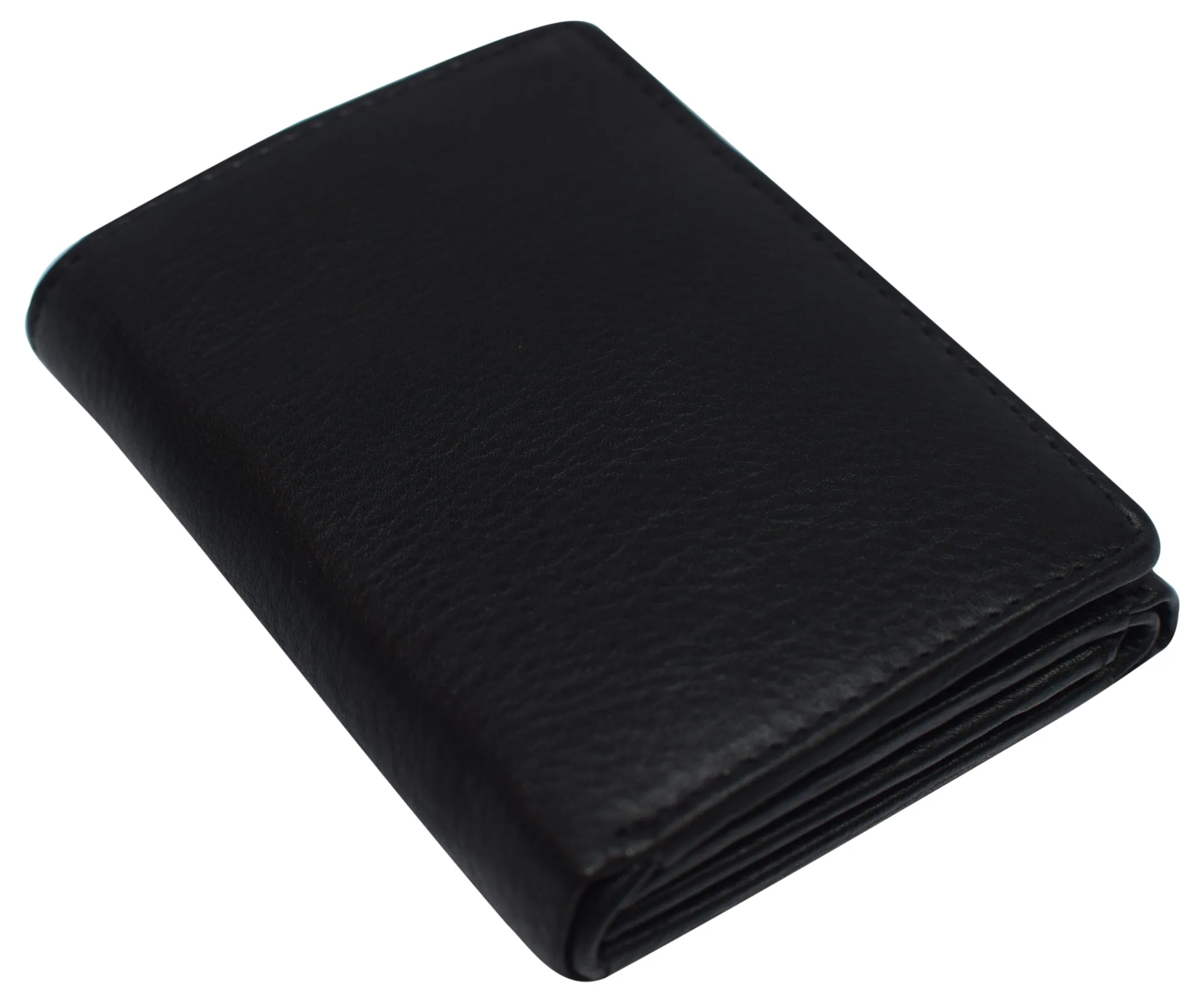 RFID Leather Trifold Wallet with 9 Card Slots 2 Note Pocket & 2 ID Windows