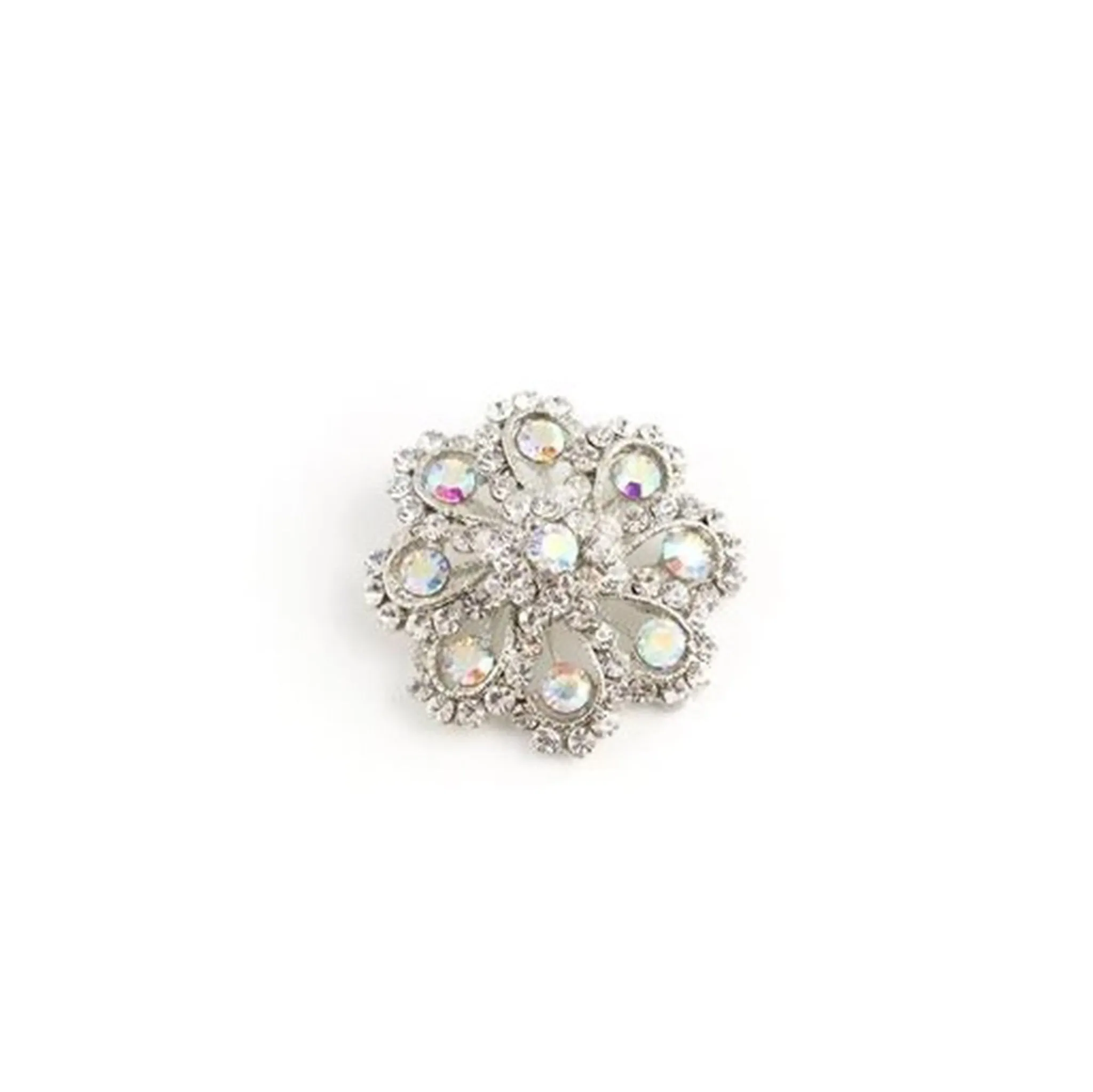 Rhinestone Brooch - Dazzling Double Flower