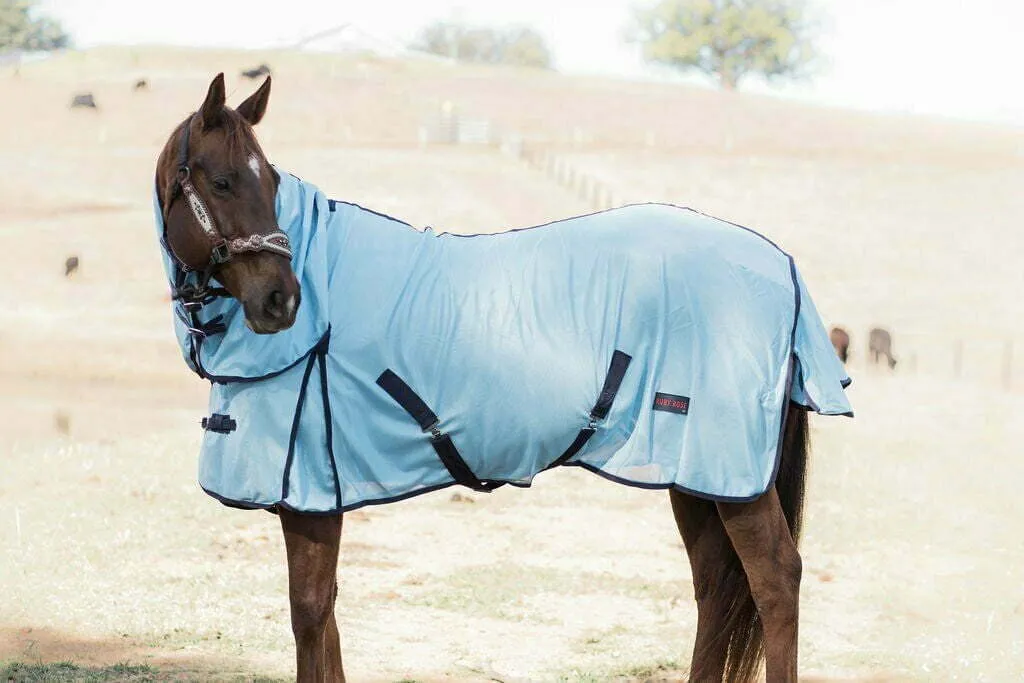 Ruby Rose Fly Mesh Combo Horse Rug // Blue