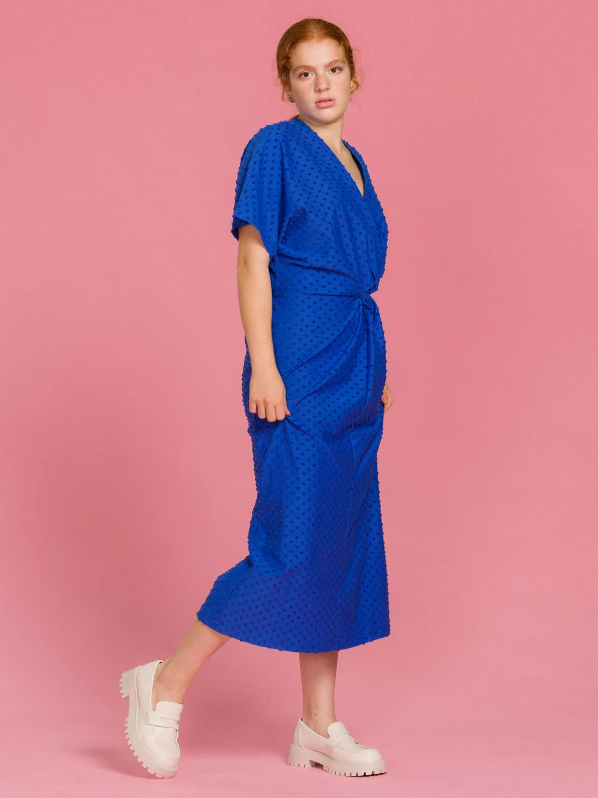 Salome Dress Dazzling Blue Dot