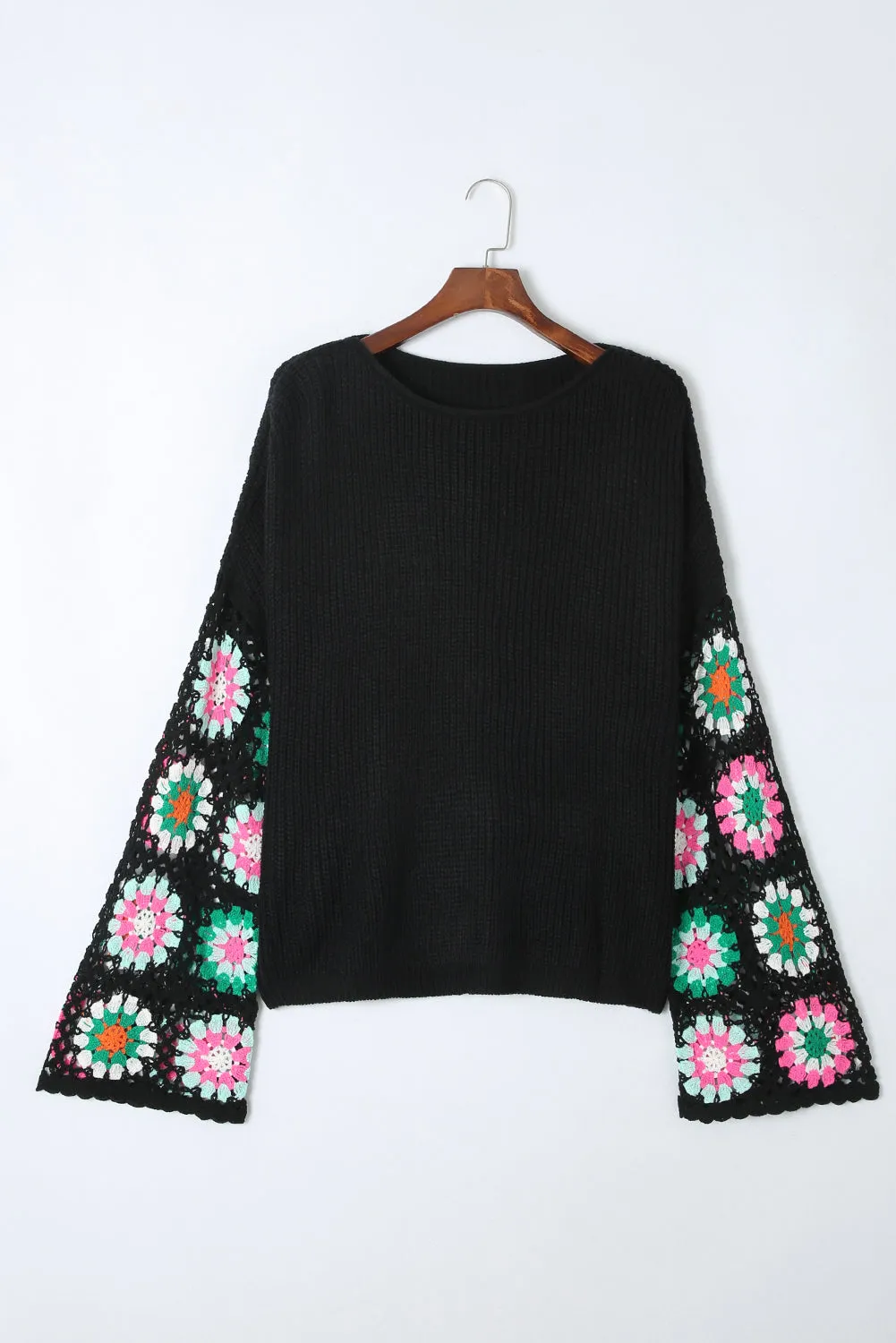 scarlett crochet sleeve sweater