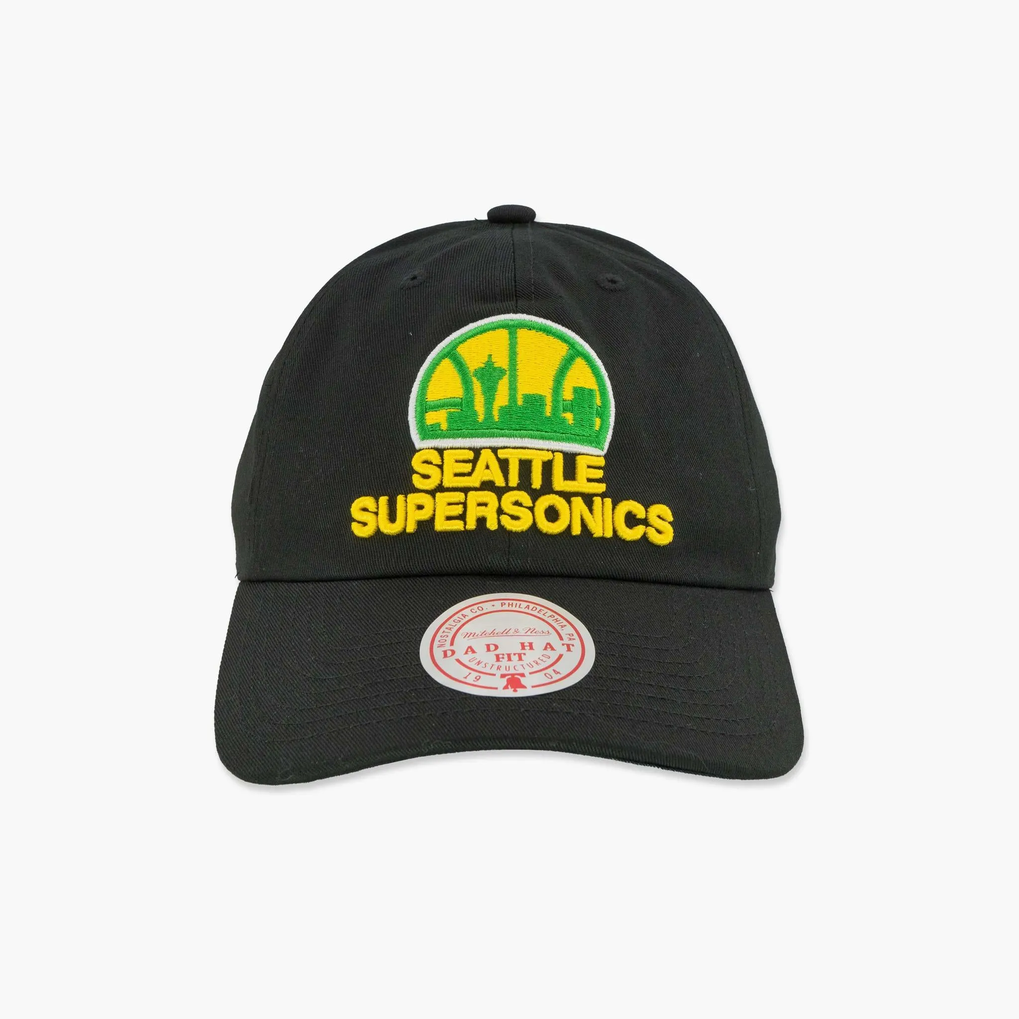 Seattle SuperSonics Original Black Skyline Adjustable Hat