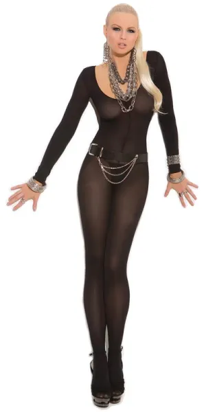 Sexy Hooked Sheer Long Sleeve Bodystocking