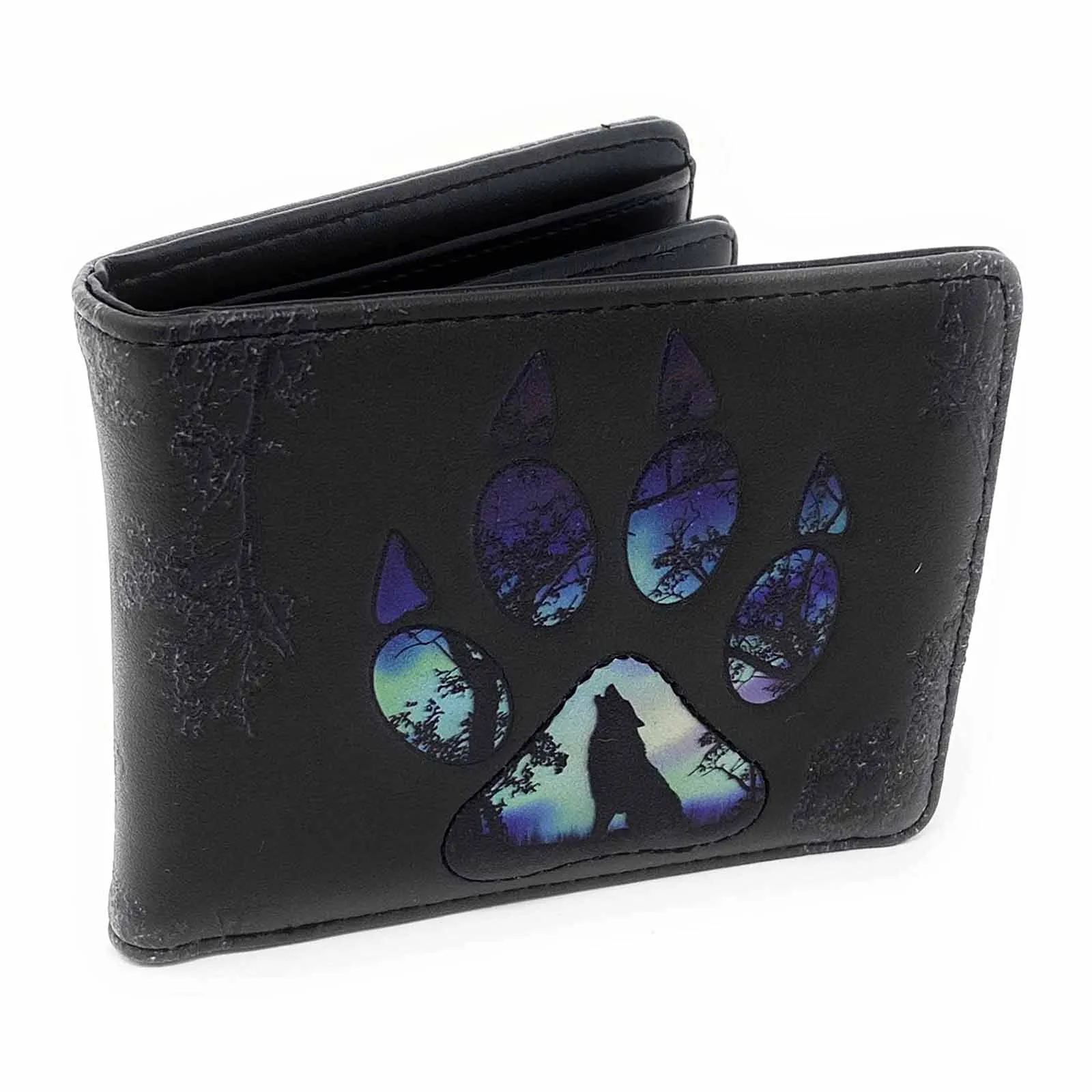 Shagwear Wolf Paw Print Men's Grey Wallet