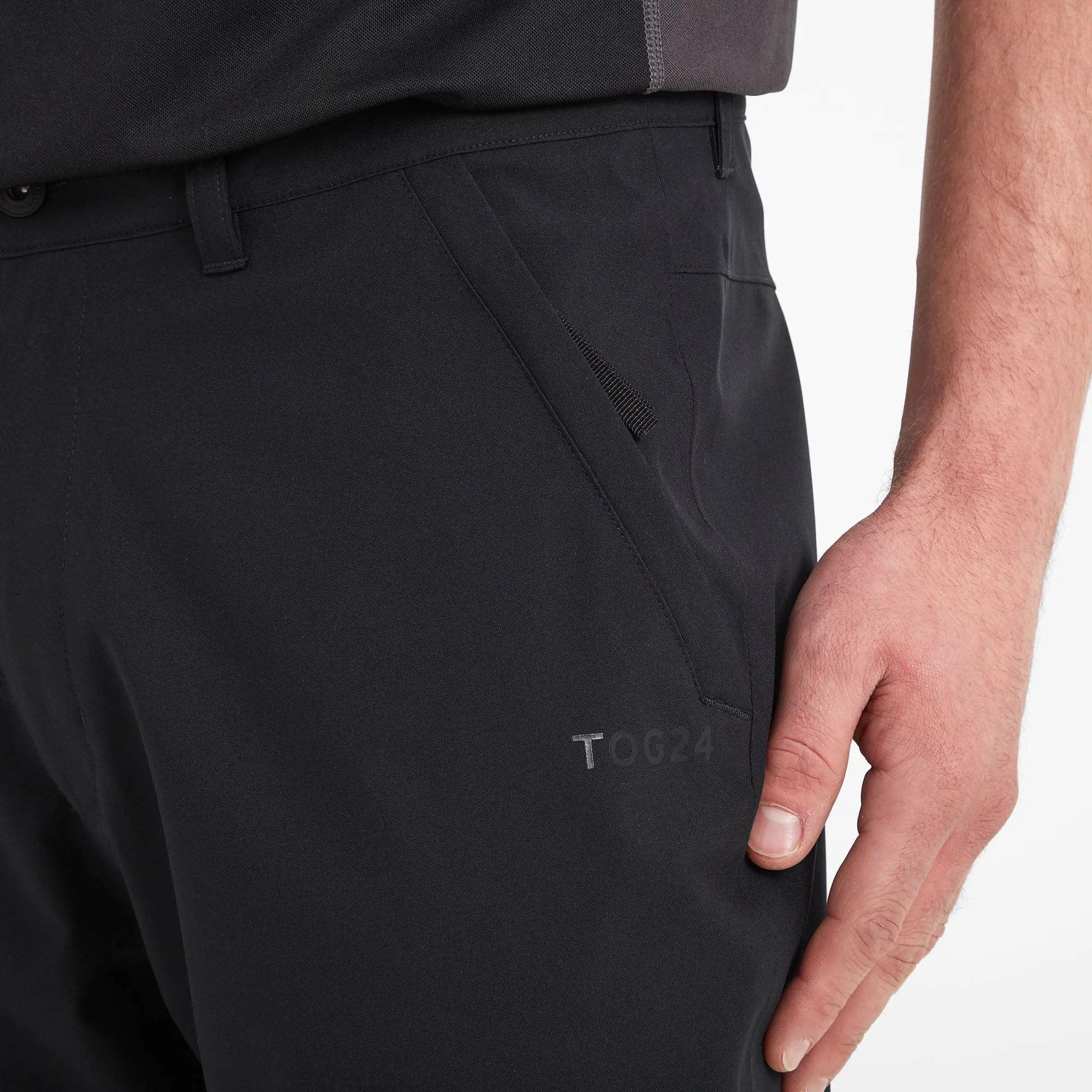 Silsden Mens Waterproof Trousers Short - Black