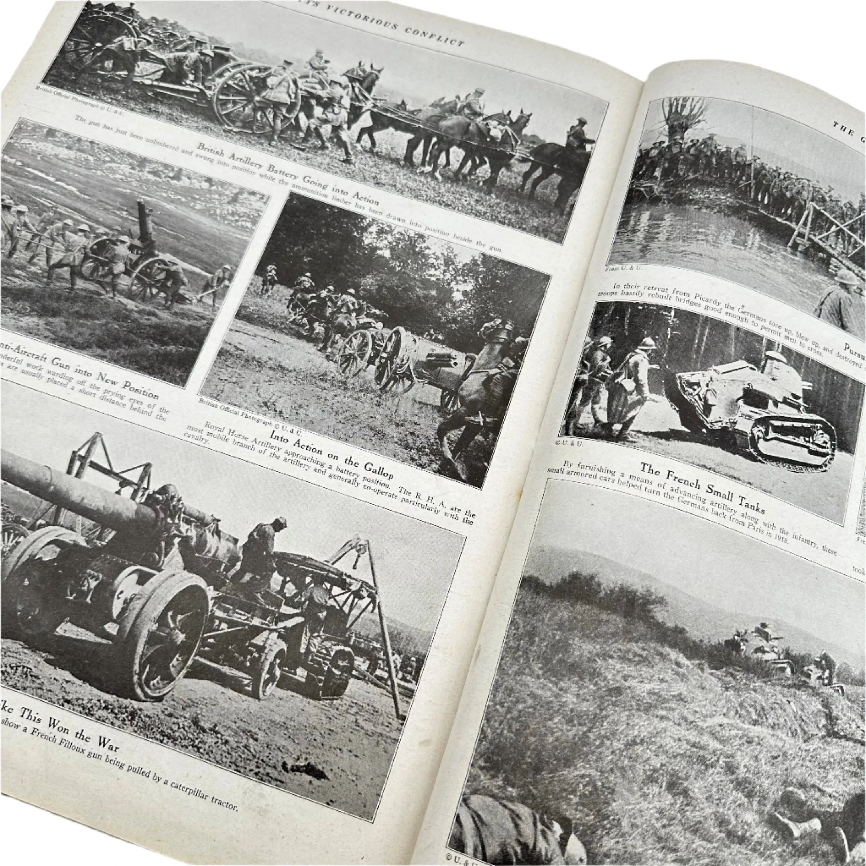 Six publications covering The Great War (WWI), including "Liberty’s Victorious Conflict" and "The New York Times Mid-Week Pictorial: War Extra"