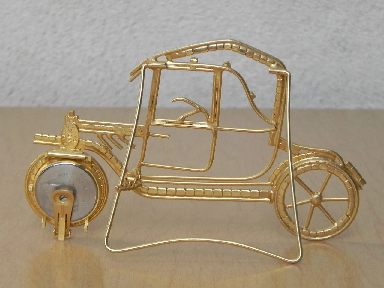 Small Jeweled Gold Car Desk Clock (Chitty Chitty Bang Bang)