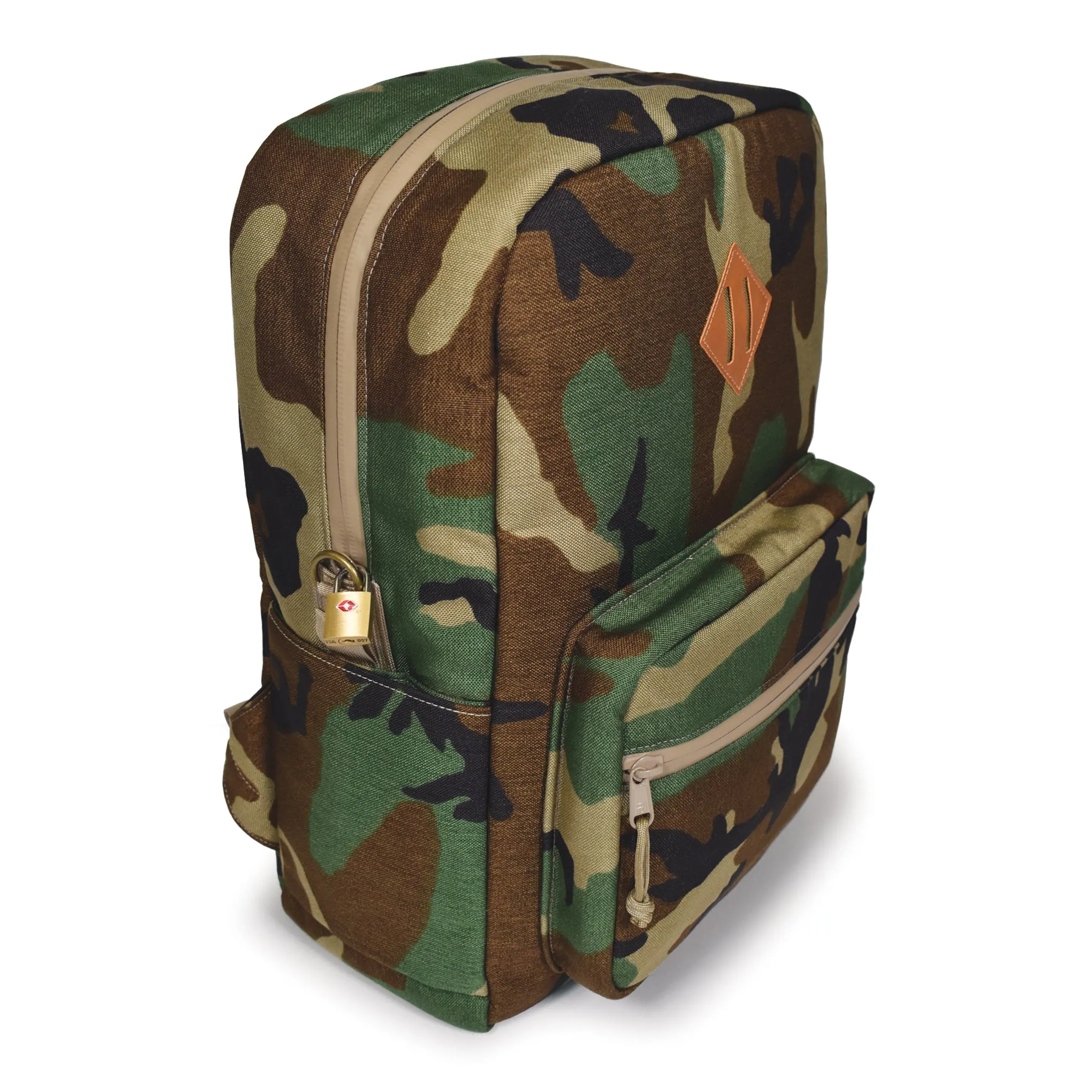 SMELL PROOF BACKPACK "EL JEFE" - WOODLAND CAMO