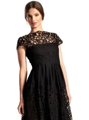 SOLID COLOR LACE RUFFLE LADY ELEGANT FEMALE