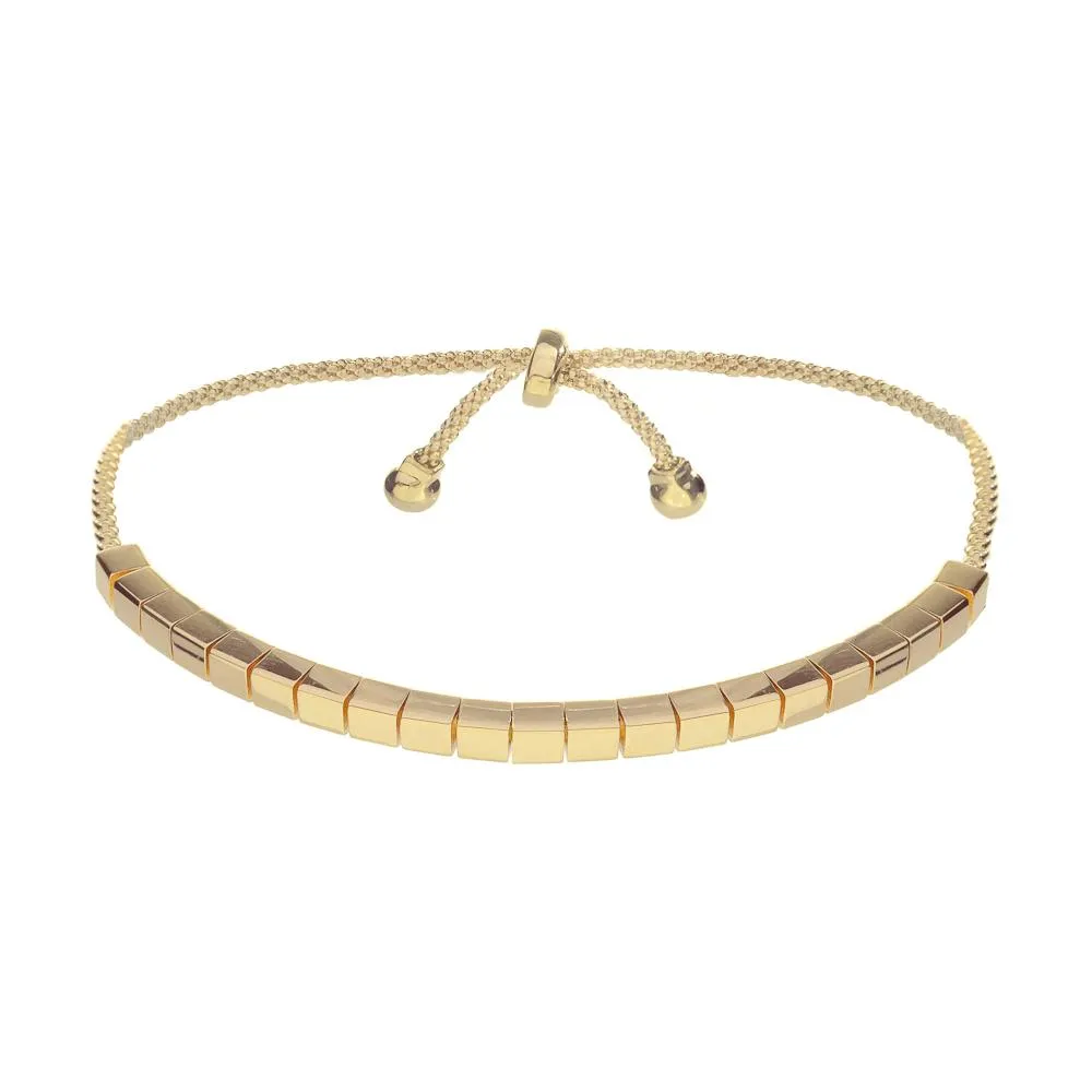 SQUARE LINK BRACELET, GOLD