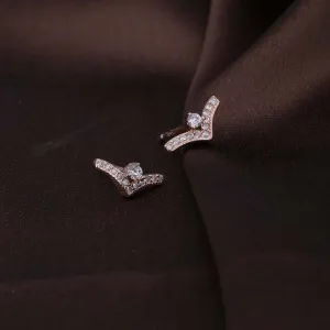 Starlit Elegance Studs | Rose Gold