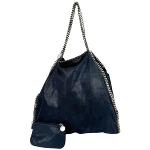 STELLA McCARTNEY Large Navy Falabella Shoulder Bag LHQ469