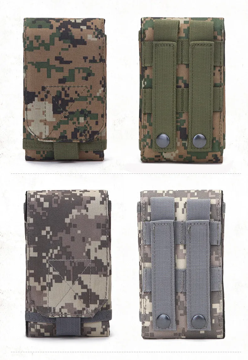 Tactical Camouflage Waist Belt Nylon Mobile Phone Case