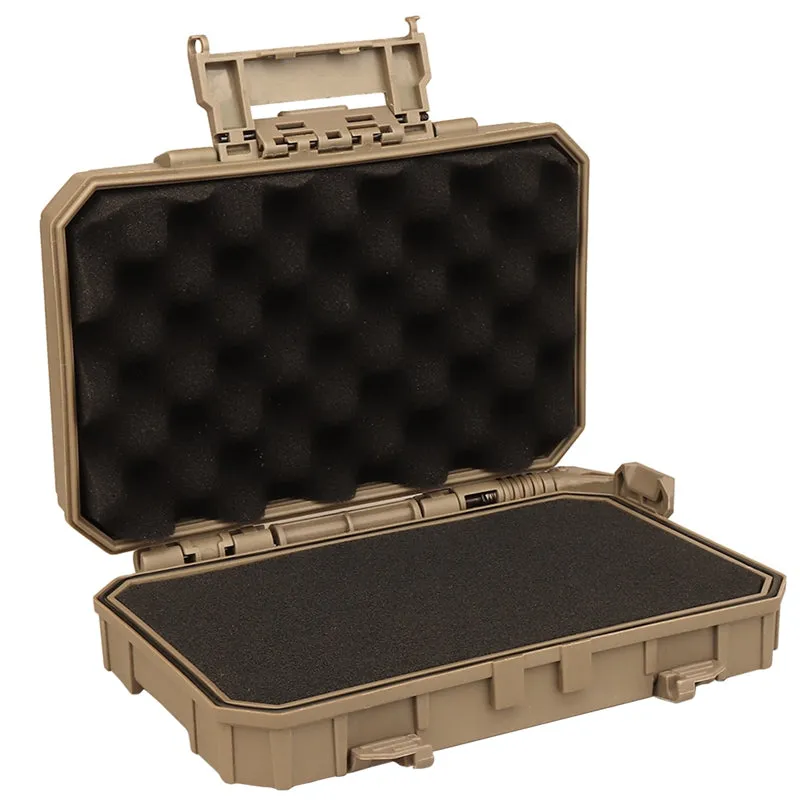 Tactical Equipment Storage Box Foam Padded Gun Safety Hard Shell Carry Case 7.7in