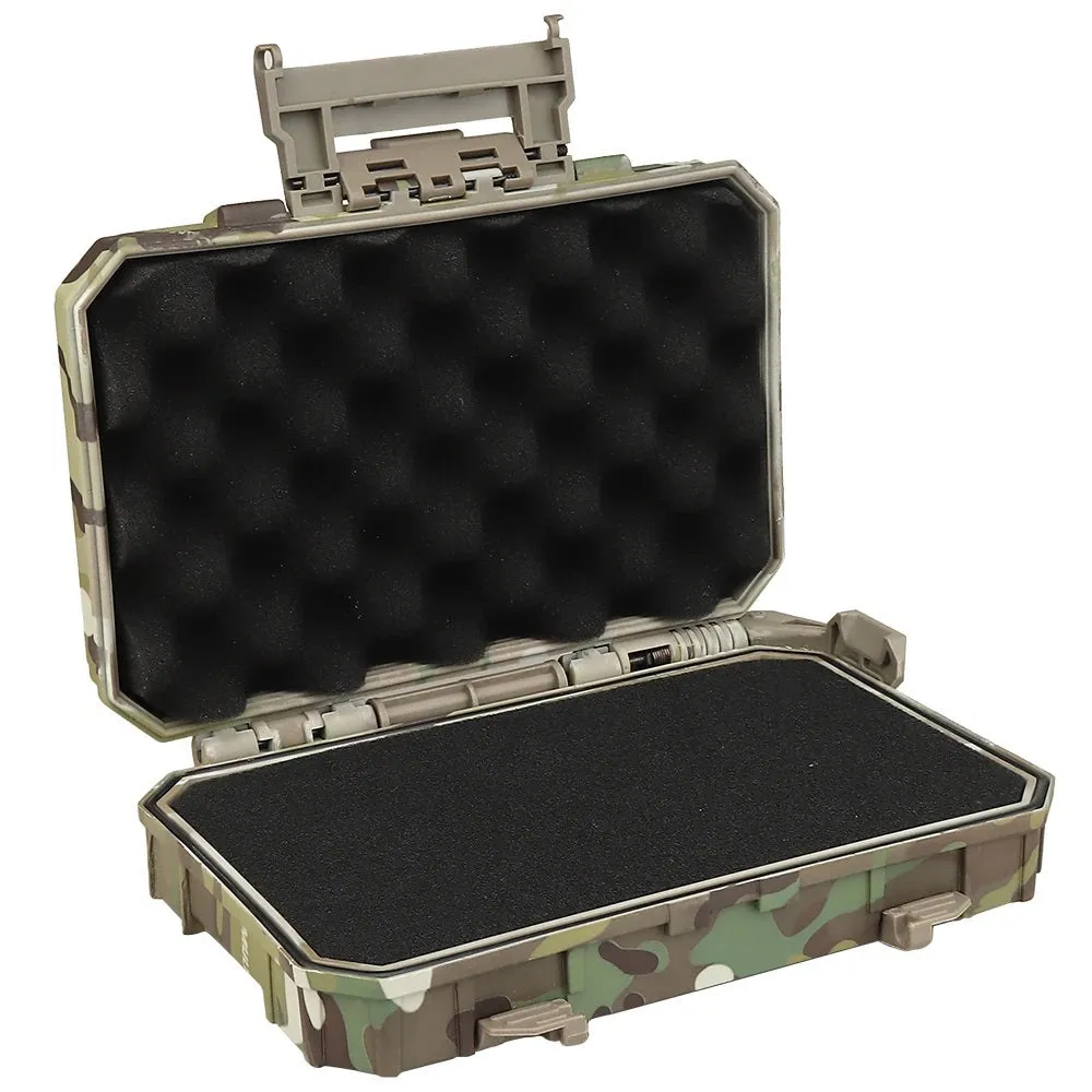 Tactical Equipment Storage Box Foam Padded Gun Safety Hard Shell Carry Case 7.7in