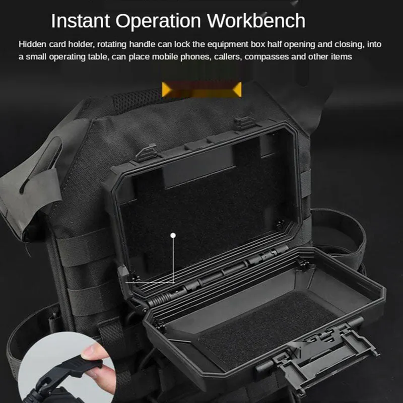 Tactical Equipment Storage Box Foam Padded Gun Safety Hard Shell Carry Case 7.7in