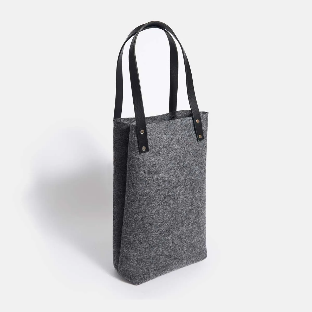 Tall Wool Felt Tote - Grey