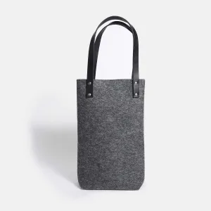 Tall Wool Felt Tote - Grey