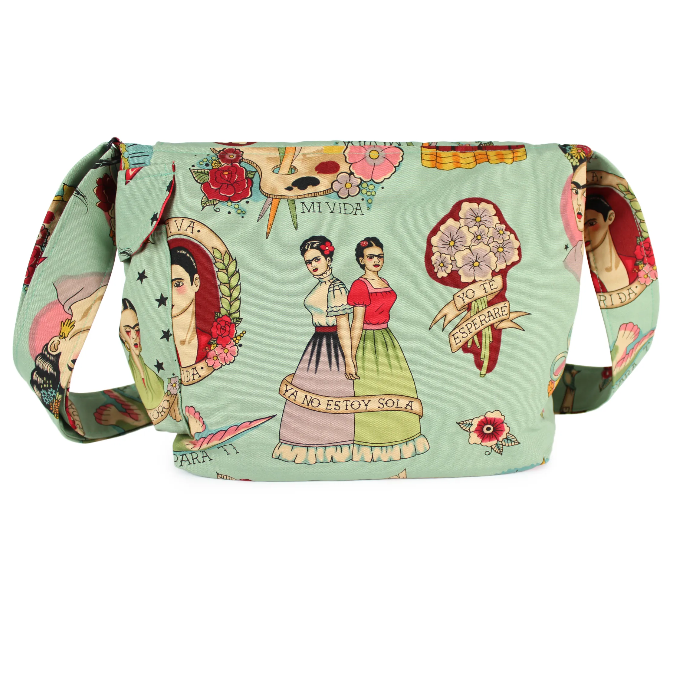 Todo Para Ti Teal Messenger Bag / Teal Frida Messenger Bag