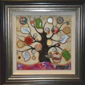 Tree Of Harmony Cupcake Original by Kerry Darlington SOLD