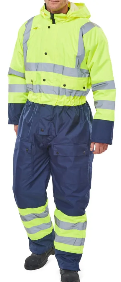 Two Tone Hi vis Thermal Waterproof Coverall-BD900