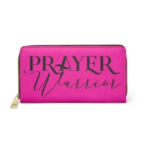 Uniquely You Womens Wallet - Zip Purse / Hot Pink & Black Prayer Warrior