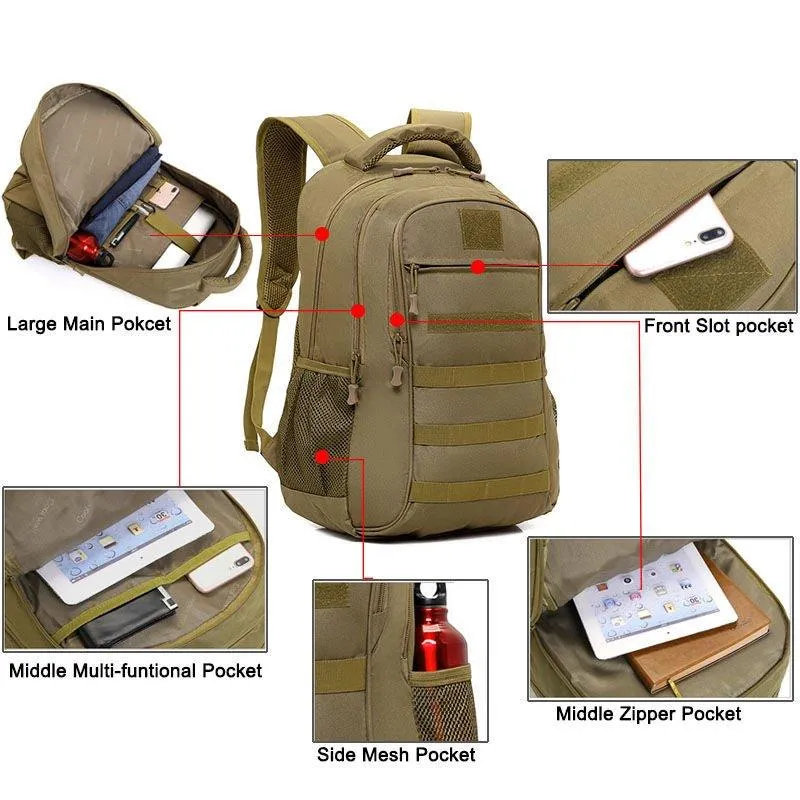 USB Charging Laptop Backpack Molle Bags