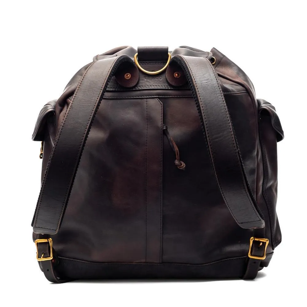 Vasco Leather Army Rucksack Black