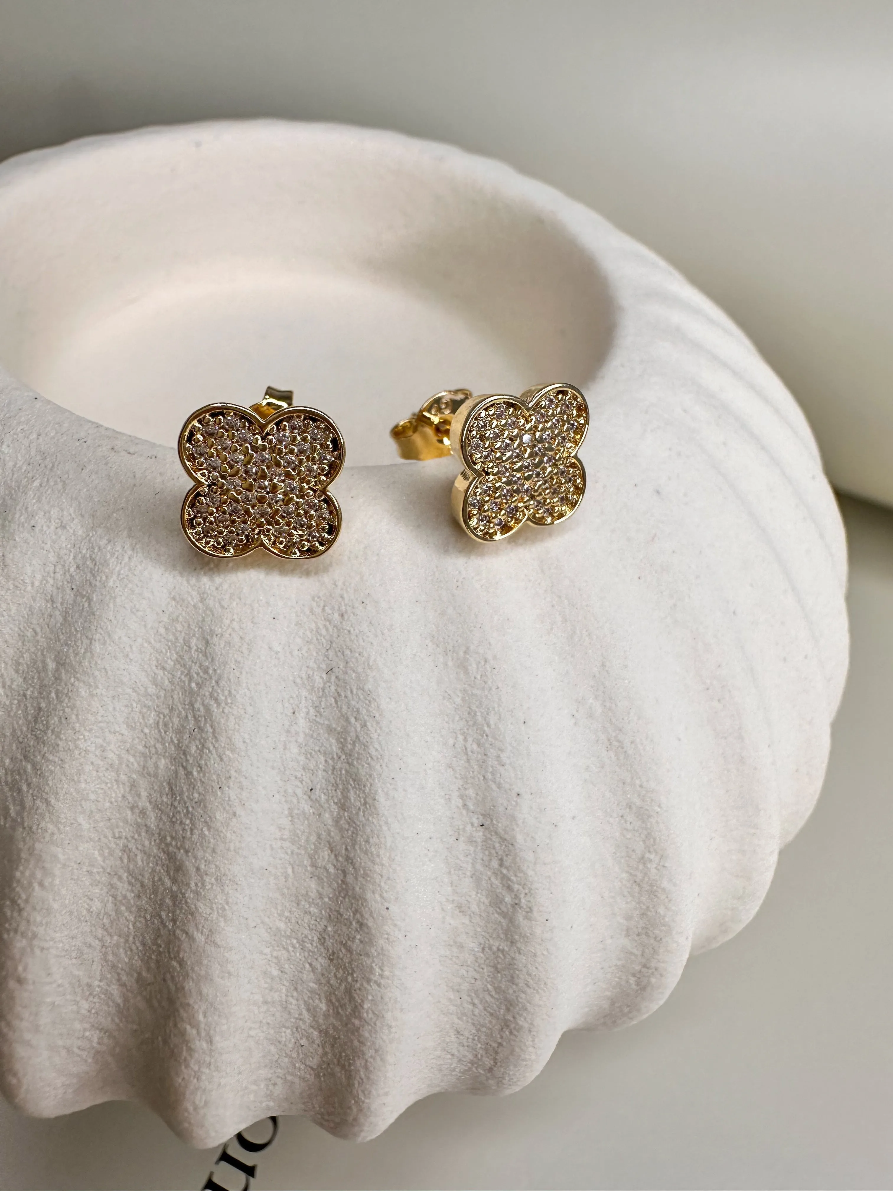 Velani Jewelry Dainty Clover Earrings