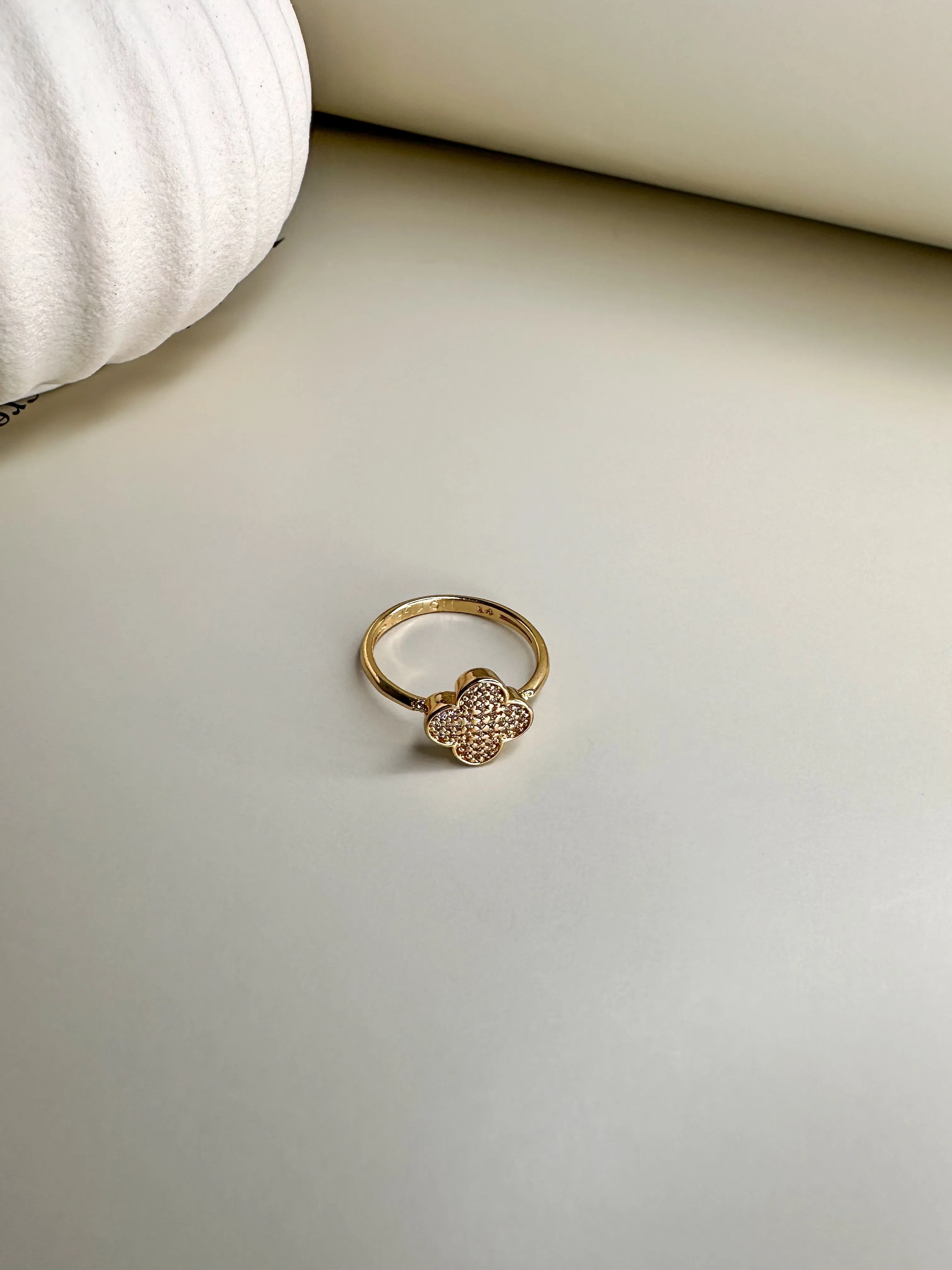 Velani Jewelry Dainty Clover Ring