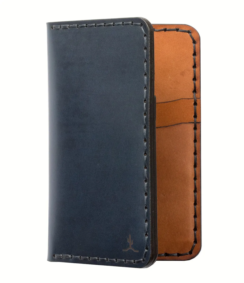 Vertical Wallet // Indigo Blue Cordovan