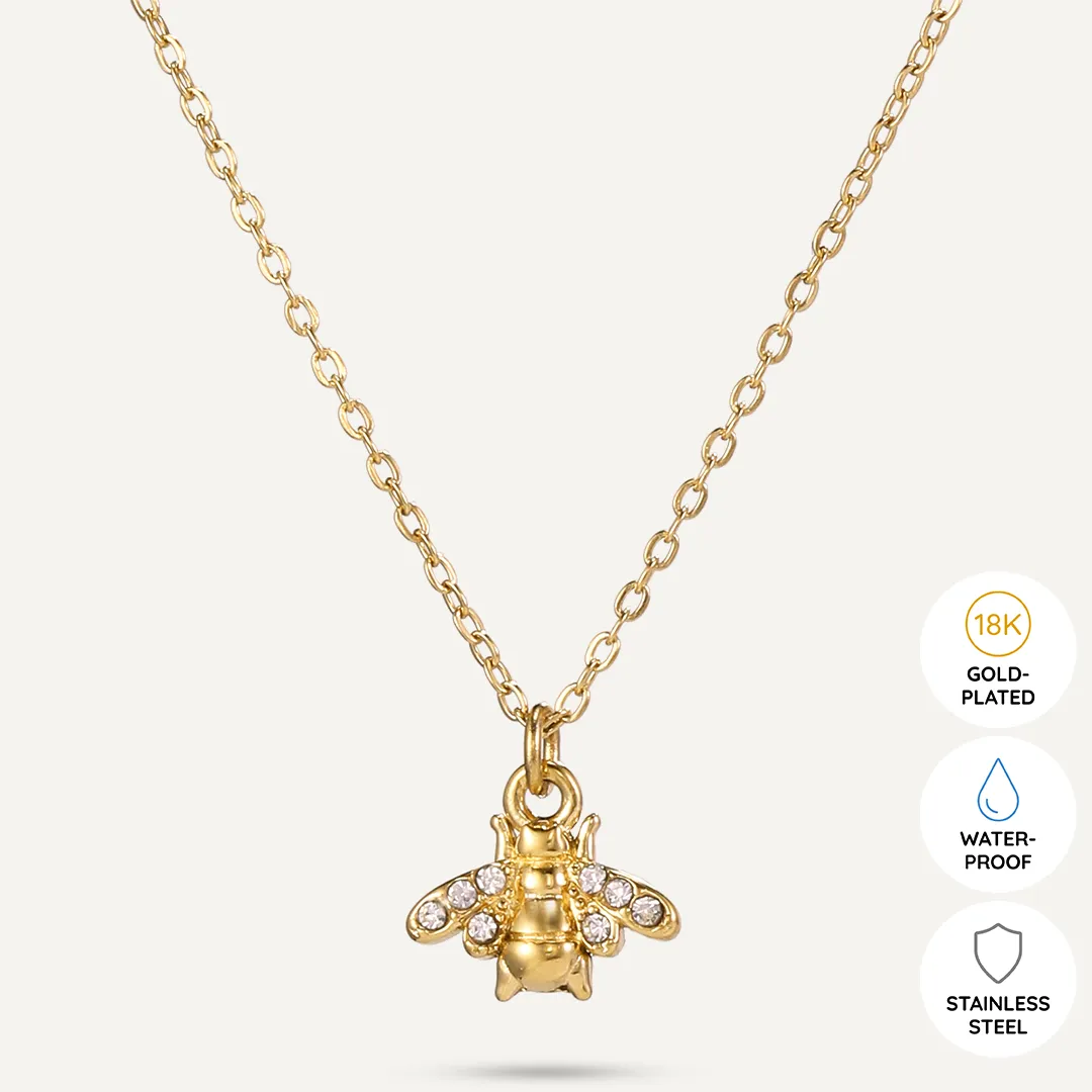 Vibes | Bee Dazzling Long Necklace | 18K Gold-Plated