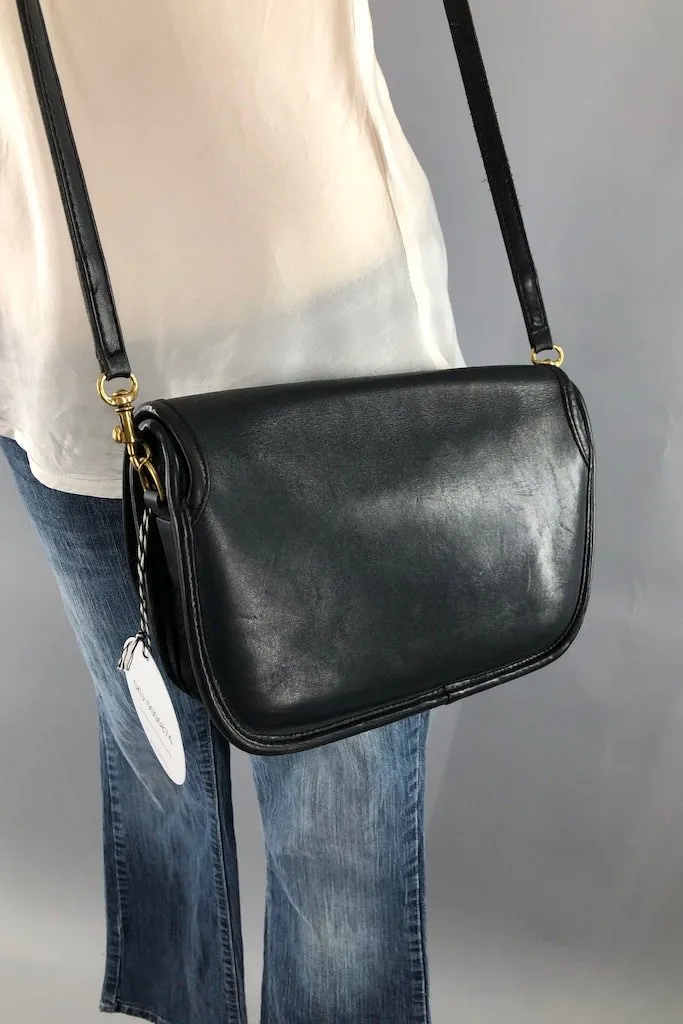 Vintage Black Coach Cross Body Purse